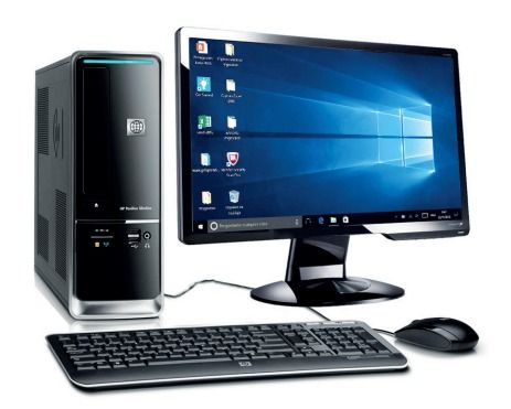 HP Desktop Tower + Monitor